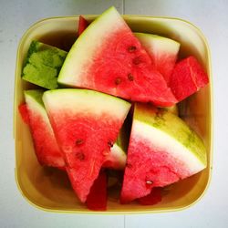 Close-up of fruits in plate