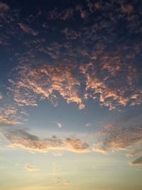 Scenic view of dramatic sky during sunset