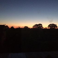 Scenic view of landscape against sky at sunset