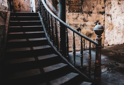 Low angle view of staircase in building