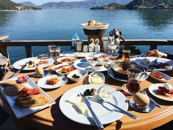 View of food on table