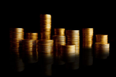 Close-up of a stack of coins