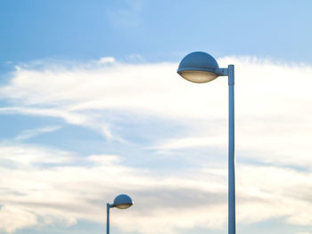 Low angle view of ball balls against sky