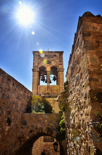 Low angle view of historical building against sky