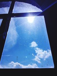 Low angle view of blue sky and clouds