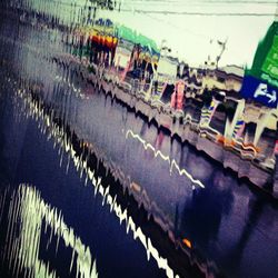 Row of objects in the dark