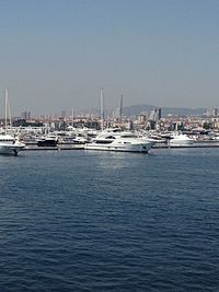 Boats in sea