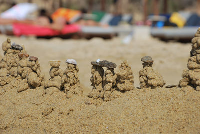 Close-up of sand on beach