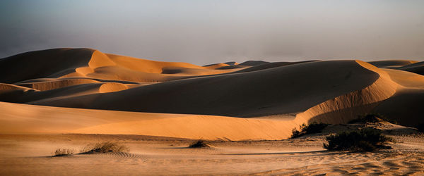 Scenic view of desert against sky