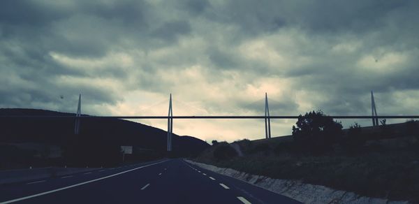 Road against sky during sunset