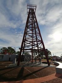 Low angle view of tower against sky