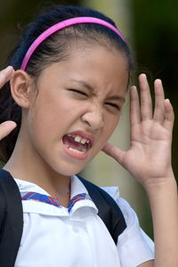 Close-up portrait of a boy