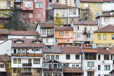 Full frame shot of residential buildings