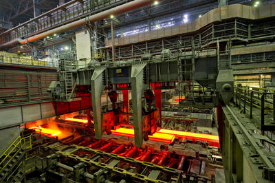 Continuous casting plant at steel mill