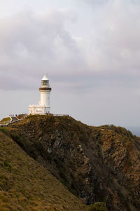 The beautiful lighthouse of cape byron during sunset