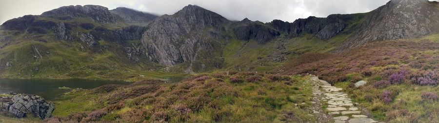 Panoramic view of mountain range