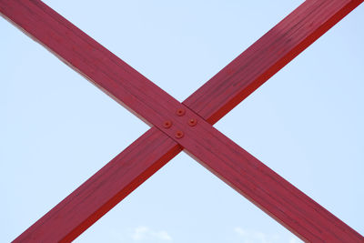 Low angle view of bridge against clear sky