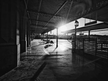 Man walking in corridor