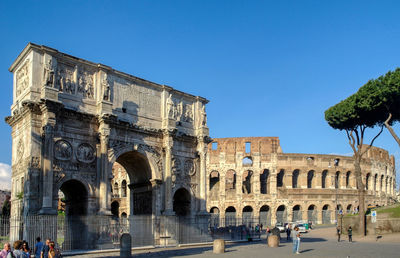 View of historical building against clear sky