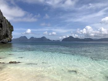 Scenic view of sea against sky