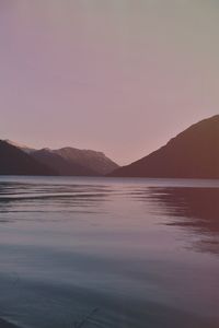 Scenic view of lake and mountains