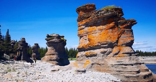 Rock formation against sky