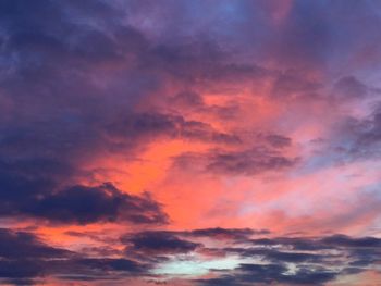 Scenic view of sea against sky at sunset