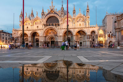 St. marco basilica venice. group of people in front of historical building