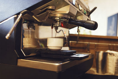 Close-up of coffee maker