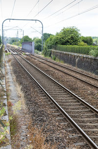 Railroad tracks against sky