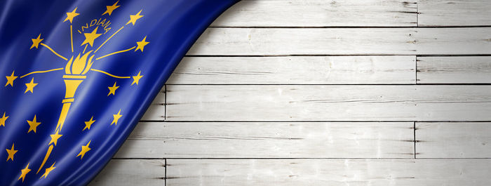 High angle view of multi colored wooden wall