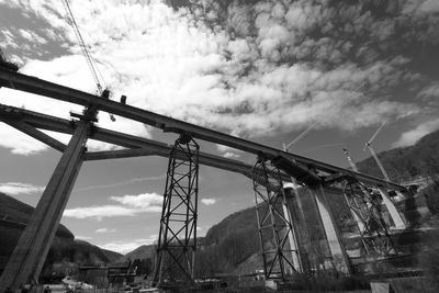 Low angle view of bridge against sky