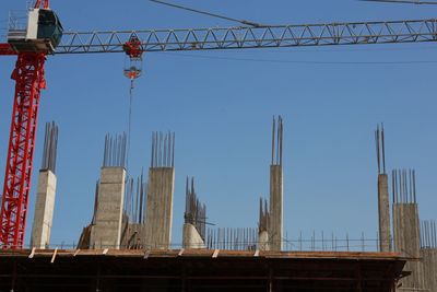 Low angle view of bridge against sky