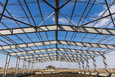 Low angle view of skylight against sky