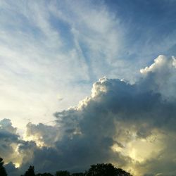 Low angle view of cloudy sky