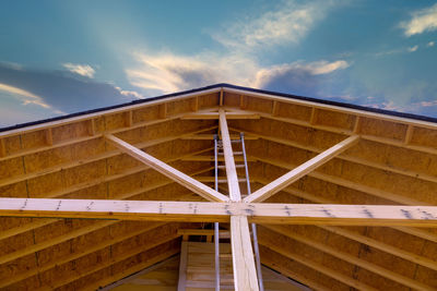 Low angle view of building against sky