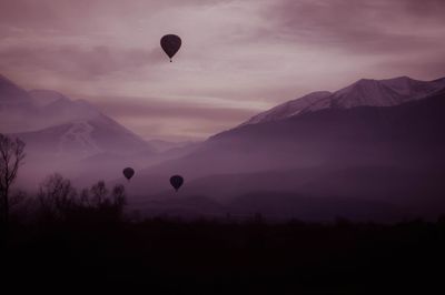 Scenic view of landscape against sky during sunset