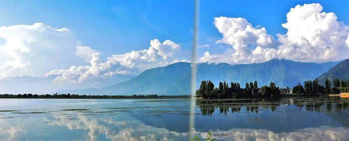 Panoramic view of lake against sky