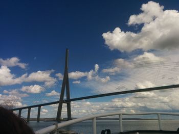 Low angle view of bridge against sky