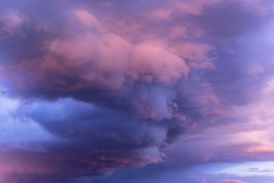 Low angle view of storm clouds in sky