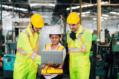 Man working with mobile phone