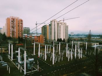 Panoramic view of city against sky