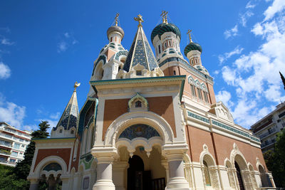 Low angle view of building against sky