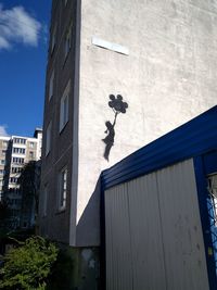 Low angle view of modern building against sky