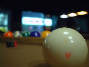 Close-up of illuminated ball
