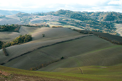 High angle view of landscape against sky