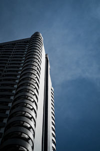 Low angle view of modern building against sky