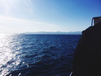 Close-up of sea against sky