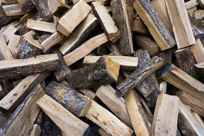 Full frame shot of logs