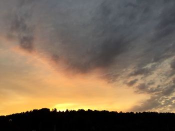 Silhouette of landscape at sunset